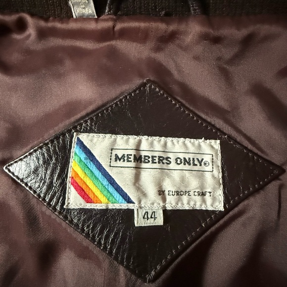 Vintage 80s Members Only Europe Craft Leather Jacket Men’s Size 44 - Picture 3 of 4